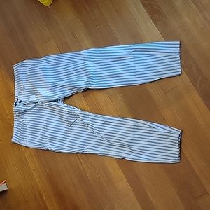 3/$12 Blue and cream khaki colored size 10 Ann Taylor casual pants